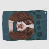 Serviette De Golf Anglais Springer Spaniel (Horizontal)
