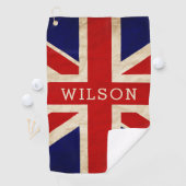 Serviette De Golf Angleterre Rustic Personnalisé Drapeau de golf ser (En situation)