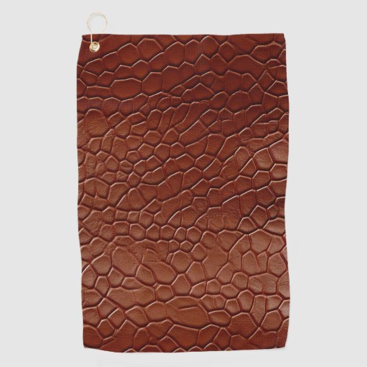 Serviette De Golf Animal Brown en cuir de l'Ouest (Devant)