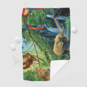 Serviette De Golf Animals living together throw pillow (En situation)