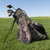 Serviette De Golf Anime Steampunk Horned Beauté avec Star Monocle (Vert)