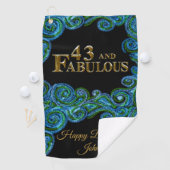 Serviette De Golf Anniversaire 43 ans (En situation)