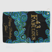 Serviette De Golf Anniversaire 43 ans (Horizontal)