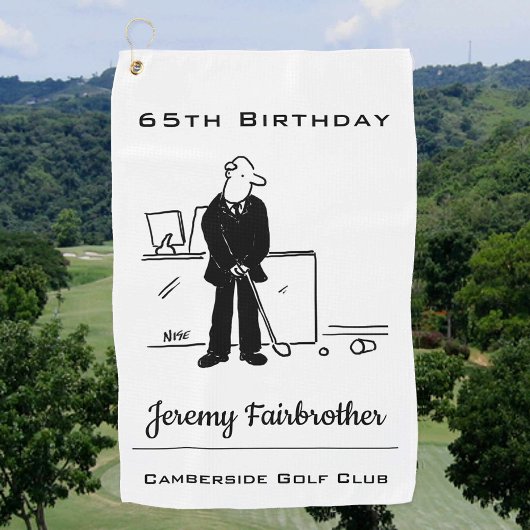 Serviette De Golf Anniversaire de golf - Drôle Golf Cartoon serviett