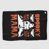 Serviette De Golf Anniversaire de Halloween Éffrayant Mama (Horizontal)