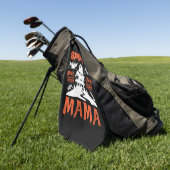Serviette De Golf Anniversaire de Halloween Éffrayant Mama (Vert)