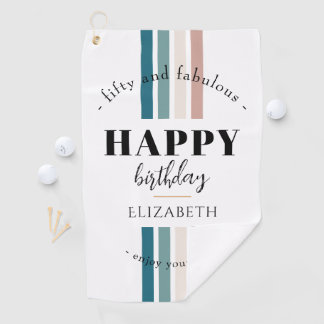 Serviette De Golf Anniversaire Design minimaliste aux couleurs paste