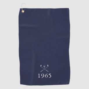 Serviette De Golf Anniversaire Golf Clubs Marine Blue