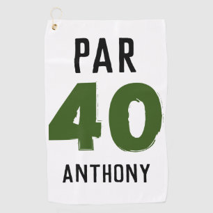 Serviette De Golf Anniversaire Golfer Funny 40e heureux fils Par