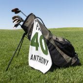 Serviette De Golf Anniversaire Golfer Funny 40e heureux fils Par (Vert)