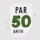 Serviette De Golf Anniversaire Golfer Funny 50e heureux papa Par (En situation)