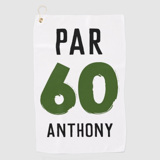Serviette De Golf Anniversaire Golfer Funny 60e heureux papa Par (Devant)