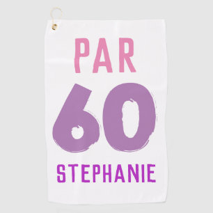 Serviette De Golf Anniversaire Golfer Funny 60e heureux Par Pour ell