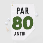 Serviette De Golf Anniversaire Golfer Funny 80e heureux papa Par (En situation)