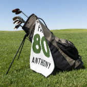 Serviette De Golf Anniversaire Golfer Funny 80e heureux papa Par (Vert)