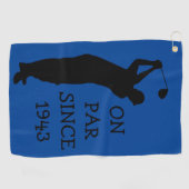 Serviette De Golf Anniversaire Golfer Funny 80e heureux Papa Par Hum (Horizontal)