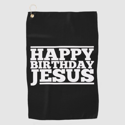 Serviette De Golf Anniversaire Jésus Noël (Devant)