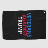 Serviette De Golf Anti-Trump - Les vétérans contre Trump (Horizontal)