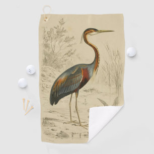Serviette De Golf Antique Purple Heron Travers Edouard Imprimer