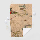 Serviette De Golf Antique vieille carte inspirée (1) (En situation)