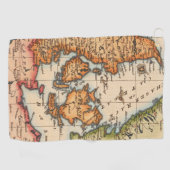 Serviette De Golf Antique vieille carte inspirée (10) (Horizontal)