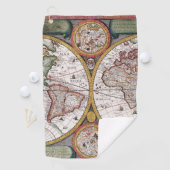 Serviette De Golf Antique vieille carte inspirée (12) (En situation)