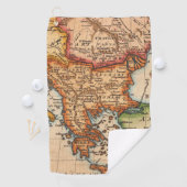 Serviette De Golf Antique vieille carte inspirée (2) (En situation)