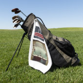 Serviette De Golf Antique voiture grange - Golf Towel - '54 Packard (Vert)