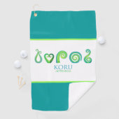 Serviette De Golf Aotearoa Koru Style de l'île traditionnelle Vert (En situation)