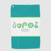 Serviette De Golf Aotearoa Koru Style de l'île traditionnelle Vert (Devant)