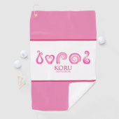 Serviette De Golf Aotearoa Nouvelle-Zélande Koru Tribal - Rose (En situation)