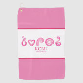 Serviette De Golf Aotearoa Nouvelle-Zélande Koru Tribal - Rose (Devant)