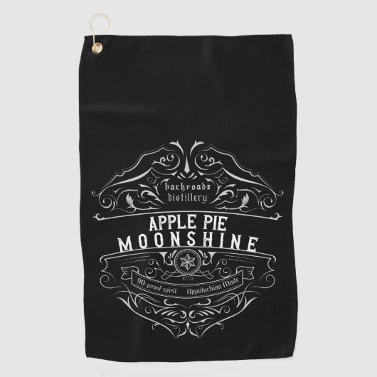 Serviette De Golf Appalachia Moonshine Étiquette (Devant)