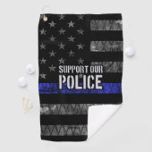 Serviette De Golf Appuyer notre drapeau en détresse de la police (En situation)