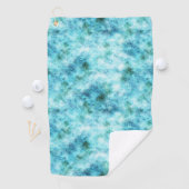 Serviette De Golf Aqua Blue Green Abstrait (En situation)