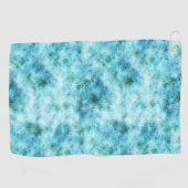 Serviette De Golf Aqua Blue Green Abstrait (Horizontal)