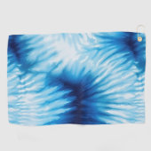 Serviette De Golf Aqua Blue White Tie Dye (Horizontal)