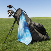 Serviette De Golf Aqua Blue White Tie Dye (Vert)