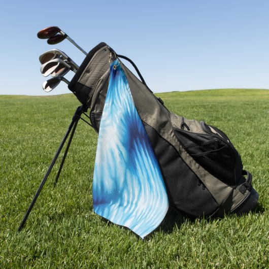 Serviette De Golf Aqua Blue White Tie Dye (Vert)