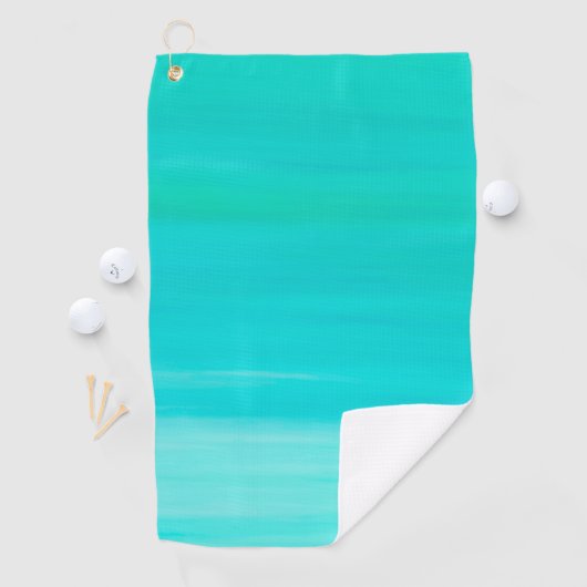 Serviette De Golf Aquamarine bleu turquoise océan (En situation)