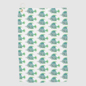 Serviette De Golf Aquarelle Animal Art Blue Tropical Fish (Devant)