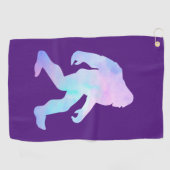 Serviette De Golf Aquarelle Bigfoot (Horizontal)