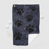 Serviette De Golf Aquarelle bleu lune Paw Stars (En situation)