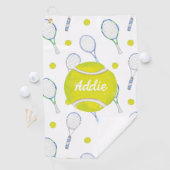 Serviette De Golf Aquarelle Blue Tennis Racquets Sweat (En situation)