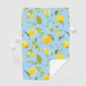 Serviette De Golf Aquarelle Citron et Feuilles 3 (En situation)