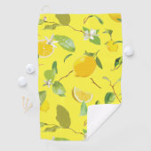 Serviette De Golf Aquarelle Citron & Feuilles 4 (En situation)