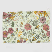 Serviette De Golf Aquarelle Florale Fleurs d'abeille Élégante Modern (Horizontal)