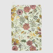 Serviette De Golf Aquarelle Florale Fleurs d'abeille Élégante Modern (Devant)