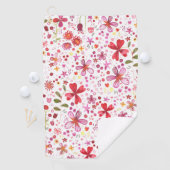 Serviette De Golf Aquarelle florale moderne (En situation)
