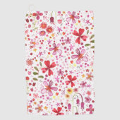 Serviette De Golf Aquarelle florale moderne (Devant)